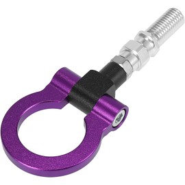 MACHSWON Purple Alloy Aluminum Front Bumper Towing Tow Hook for Japanese Car Trailer Ring Eye Hook Screw