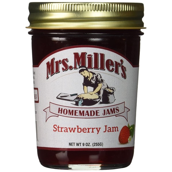 Mrs. Miller's Homemade Jam, Strawberry, 8 Ounce