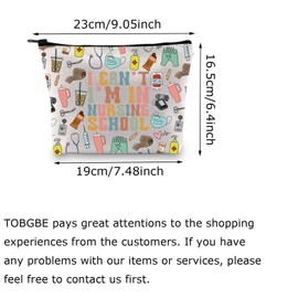 Nurse Makeup Bag Nurse Accessories Funny I Can't I'm in Nursing School Nurse Student Gift Ideas Design Zipper Bag ER Nurse Gift (MB, Nursing School-PY2)