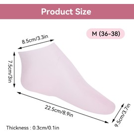 2 Pares De Calcetines De Silicona Para Los Pies, 36-38 Calcetines Hidratantes De Silicona Rosa Calcetines De Spa De Gel Para Mujeres Y Hombres Para Pies Secos Y Agrietados