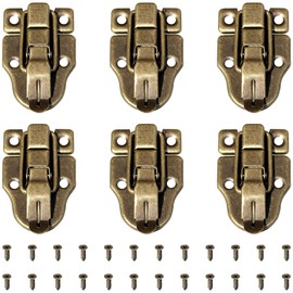 6 PCS Antique Bronze Box Buckle Lock,Toggle Catch Latch Clasp