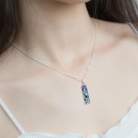 HKPATOP Messianic Seal Mezuzah Necklace Sterling Silver Jewish Religious Pendant Necklace Protection Hanukkah Jewelry Gifts for Women Men