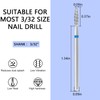 C12rtive Medium Nail Drill Bits Diamond Carbide Spiral FrameCuticle Remover