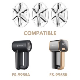 WiredLux Replacement Blades for Electric Anti-Pilling Razor, Set of 3 - Steel, Automatic