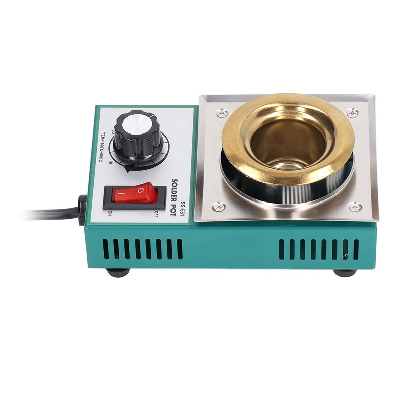 150W Round Solder Pot Stainless Steel Ti Plating Electronic Soldering