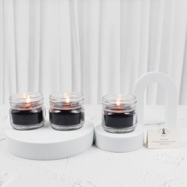 HOSLEY Scented Jar Candles for Home - Soy Wax Candles of Sage & Musk – Perfect Aromatherapy Candles Gifts Set for Women, Birthdays, Weddings, Christmas, Yoga, Bath – Set of 3