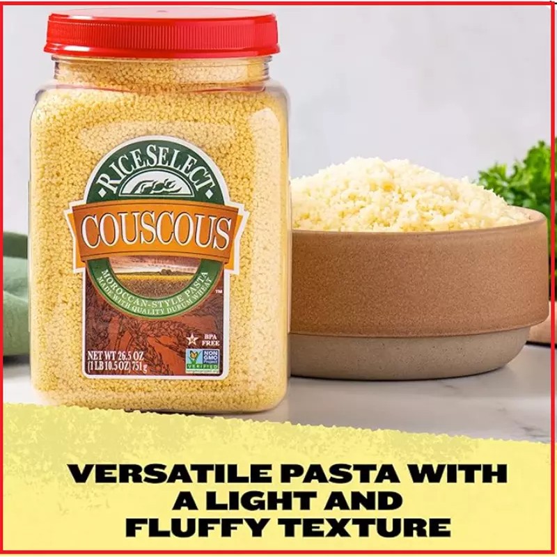 RiceSelect Couscous, Moroccan-Style Non-GMO & Vegan Couscous Pasta, 26.5 oz
