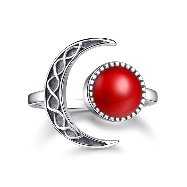 ZLILIJAN Mood Ring for Women 925 Sterling Silver Temperature Color
