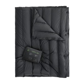 ATEPA Down Blanket, Ultra Lightweight, Down Blanket, Large, 68.9 x 53.1 inches (175 x 135 cm), Throw, Puffy, Camping Blanket, Soft, Warm, Sleeping in Car, For Mountain Climbing, Cold Protection
