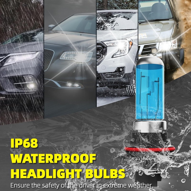 DMEPUGI Headlight Bulbs Fit For Ford Taurus 1992-2007, 9007 High