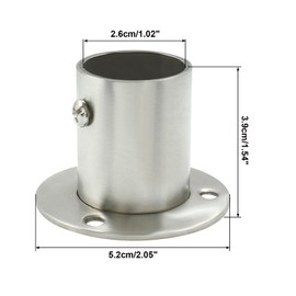Bivethoi 4 Pcs Flange Rod Holder Closet Pole, Bracket Shower Curtain Rod End Supports Sockets Holder