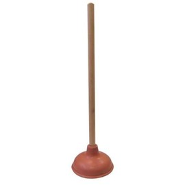 PWWDADA Supply Guru Heavy Duty Force Cup Rubber Toilet Plunger with a Long Wooden Handle to Fix Clogged Toilets and Drains (18", 1) (Original Version)