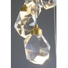 IDEQUY 1-Light Gold Pendant Light Fixtures,Mini Crystal Chandelier for Entyway