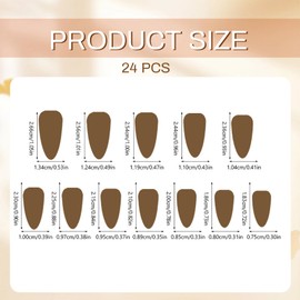 GlamRays 24 Piece French Tip Press on Nails Medium Sized Cute Fake Nails Almond Stick on Nails with Pink Bow Decorations Glossy Nude Full Cover Art Nails