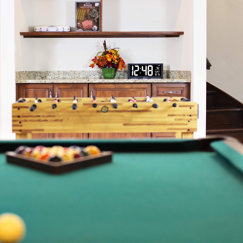 AcuRite 75159M 14.5" Large White LED Digital Clock Inch