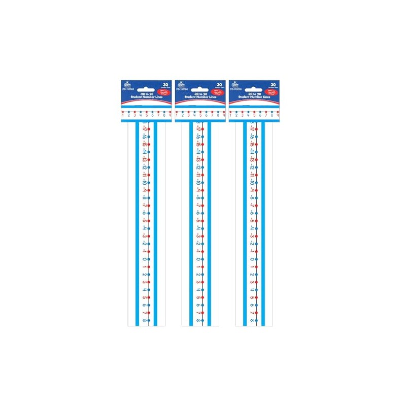 Carson Dellosa Education -20 to 20 Student Number Lines Manipulative,