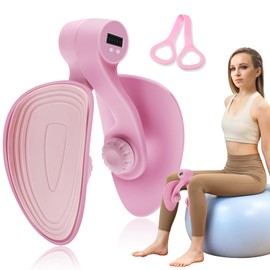 Senprity Thigh Master Thigh Exerciser Inner Thigh Exerciser with Digital Display Includes 5 Resistance Bands Leg Workout Equipment for Postpartum Mothers/Sedentary/Thigh Fat/Buttocks Flat People