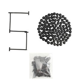 Eolythra Nylon Universal Cable Tie Buckle,Zip Tie Rivet,Universal Cable Tie Clip,UV Resistant Zip Tie Buckle with Locking Pin&Button, for Auto Motorcycle Repairing Use(3.54"x0.8",Black, 50 Pack)