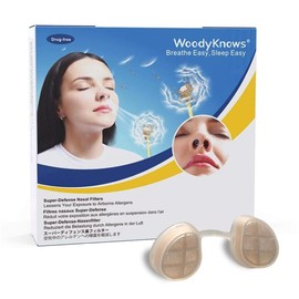 WoodyKnows WoodyKnows 3 Super-Defense Nasal Filters with 24 Pairs of Replacement Filters, Seasonal Allergies and Industrial Pollution aid (Round, X-Large, 3 Filters+24 Replacements)