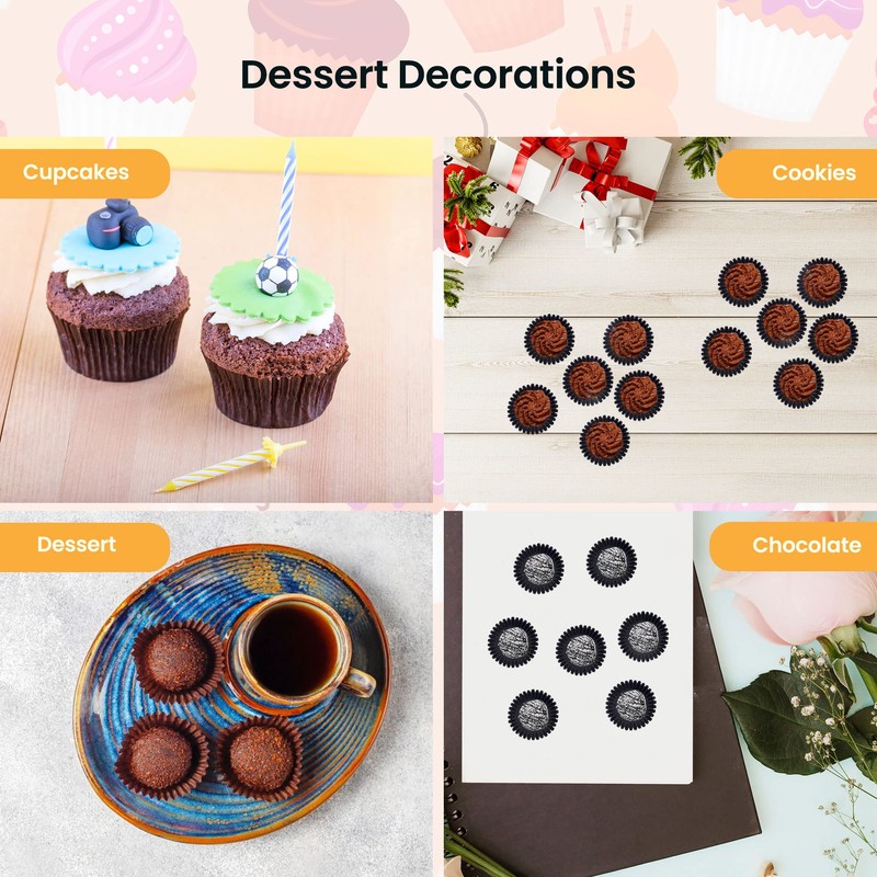 NUOMI 1 Inch Super Mini Paper Baking Cups Cupcake Liners