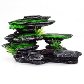 Aquarium Ornament-GKYZBB Fish Tank cave Fish Hideout Rockery,Can be Used for Office and Home Fish Tank Decoration (Rockery)
