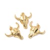 10pcs 18K Real Gold Plated Cow Head Charm - Brass