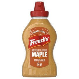 French’s Mustard, Maple, Made with Maple Syrup, Smooth & Sweet Mustard and Dipping Sauce, For Sandwiches, Salmon, Sauces, Burgers, Bratwursts, Chicken Tenders, Pretzel Dip & Salad Dressing, 12 oz