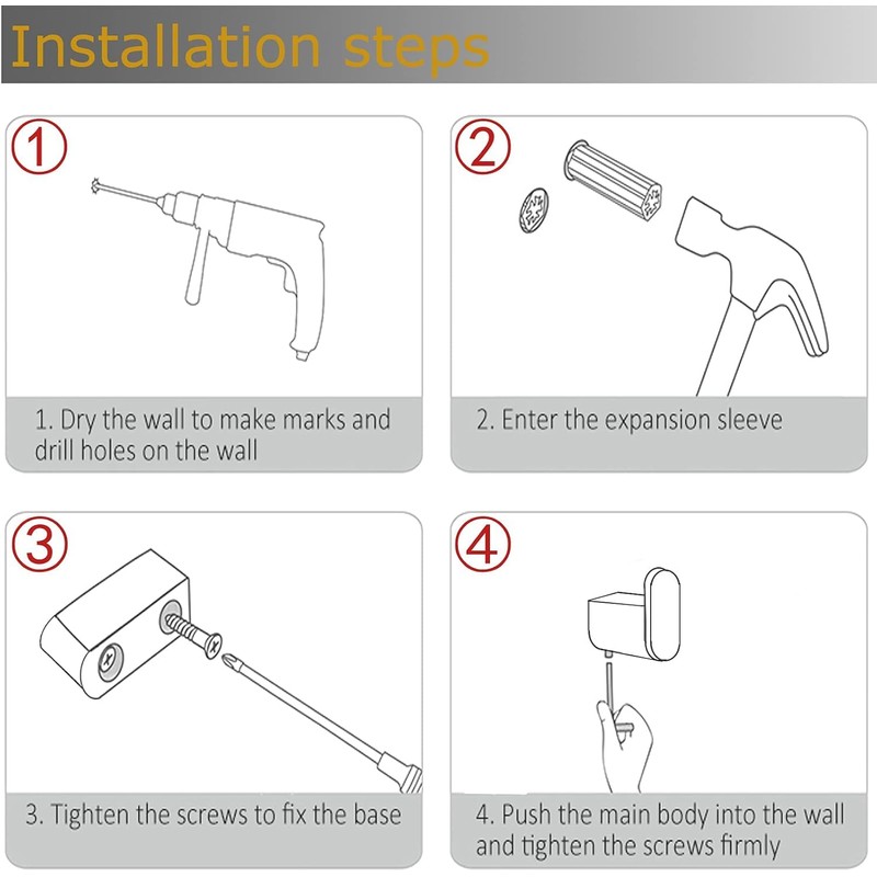 RANDOM White Towel Hooks for Bathrooms Wall Mount Shower Hooks