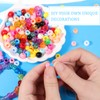 Pony Beads Bulk 1200 pcs Golden Plastic Beads Bulk for