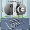 Ranbo Frameless Mechanical Combination Glass Door Lock, No-Drill Installation, Fits