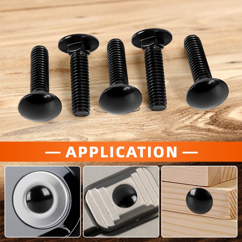 MewuDecor 5/16-18 x 3" Carriage Bolts, Stainless Steel 18-8 (304),
