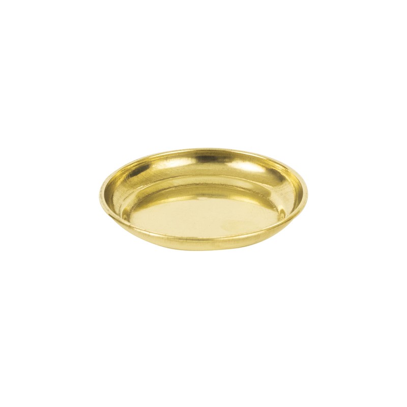 Spillbox Brass Deepak Diya Oil Lamp Plate for Home Temple