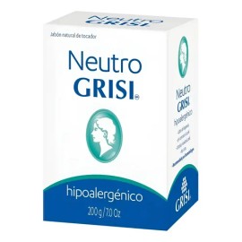 6 Pza Jabón De Tocador Grisi Neutro Hipoalergénico 200 G                                                                                              