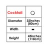 Trimming Shop Cocktail Spandex Table Cloth Dry Bar 80cm x