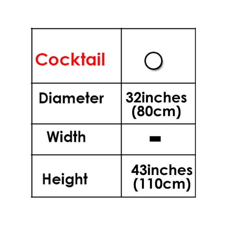Trimming Shop Cocktail Spandex Table Cloth Dry Bar 80cm x