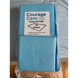 Courage Care Disposable Under Pads, Large 23x36” 50 Count