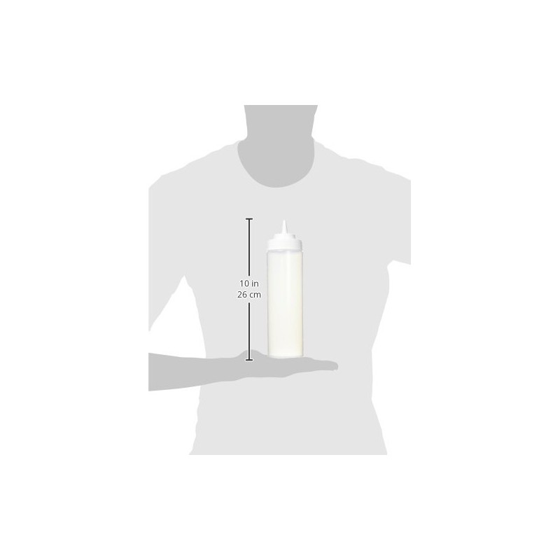 Winco Wide Mouth Squeeze Bottles 24-Ounce, 6-Pack