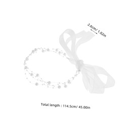 Ipetboom Chic Pearl Headband Wedding Hair Accessory Pearl Lace Bridal Headband Elegant Necklace for Women