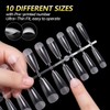 AIMEILI Long Square Nail Tips Soft Gel Tips 12 Sizes,