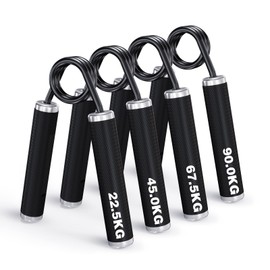 KDG Hand Trainer Forearm Trainer Pack of 4 or 6, 22.5 kg - 157.5 kg Metal Grip Strength Trainer, Non-Slip Finger Trainer, Hand Grip Strengthener for Muscle Building and Hand Rehabilitation Exercises