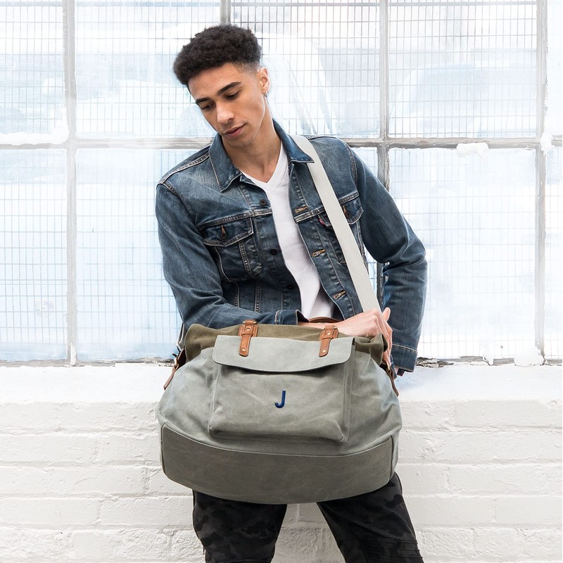 WEDDINGSTAR Large Canvas Weekend Travel Tote Bag