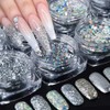 Holographic Nail Art Glitters Sequins 3D Flakes Supplies - Shiny