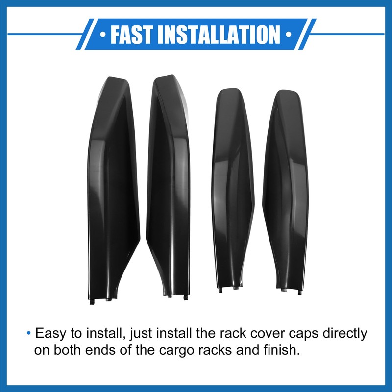 A ABSOPRO 4pcs Car Roof Rack Side Rails End Cover