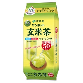 Itoen One Pot Brown Rice Tea with Matcha, 0.1 oz (3.3 g) x 50 Bags, Eco Tea Bags