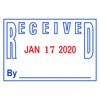 2000 PLUS Self-Inking, Two-Color Date and RECEIVED Stamp, 1-3/4" x