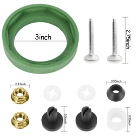 Toilet Tank Replacement Kit, Bowl Gasket Kit for American Standard Champion 4 AS738756-0070A, Includes Bolt Other Essential