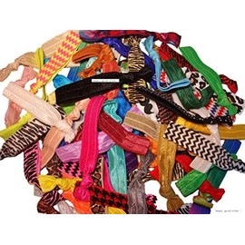 Kenz Laurenz No Crease Hair Ties - 50 Pack (Prints and Solids)