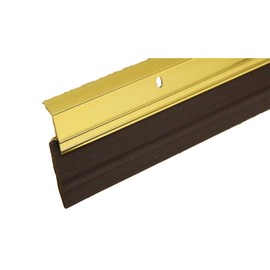 Heavy Duty Weight Aluminum with Long Vinyl Door Sweep (4 FT, Gold)