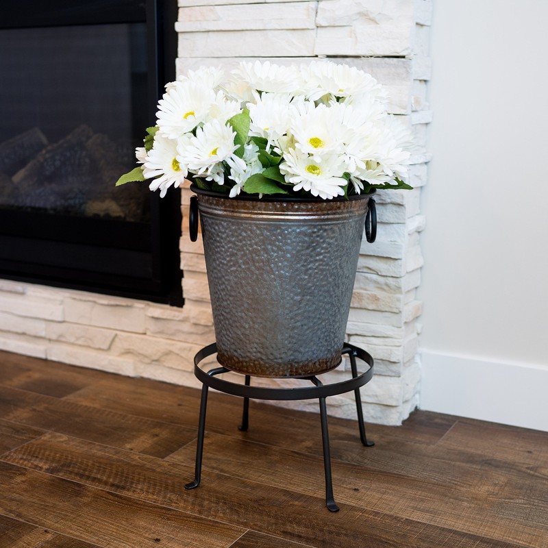 Achla FB-30 Designs Argyle Plant Stand I, 8" H, Graphite