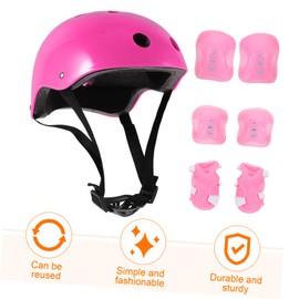 WHAMVOX 1set Boy Girl Protective Gear Helmet Knee Elbow Wrist Pads for Skating Scooters Balance Bikes Safety Sports Protector for Boys Girls Comfortable Breathable Design
